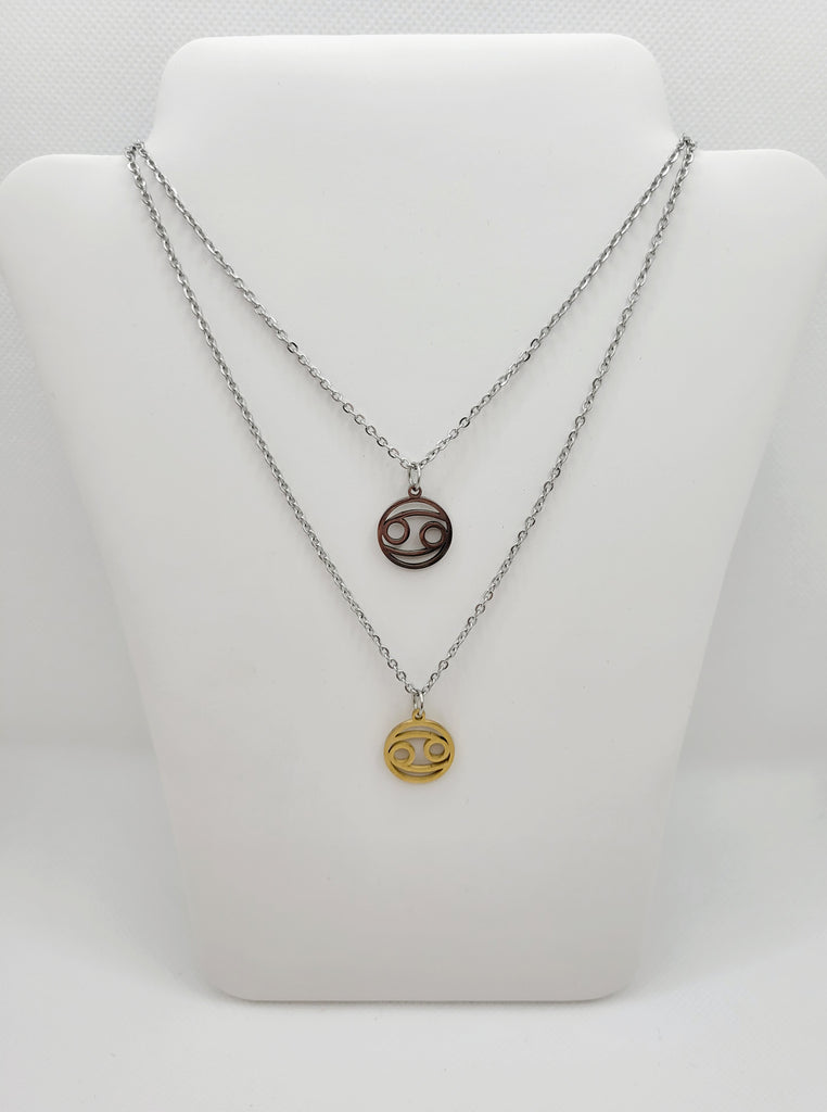 Stainless steel Zodiac Necklaces Cancer ♋️
