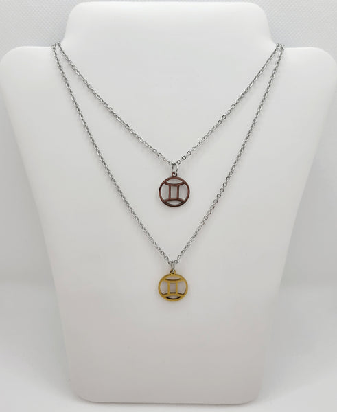 Stainless steel Zodiac Necklaces Gemini ♊️