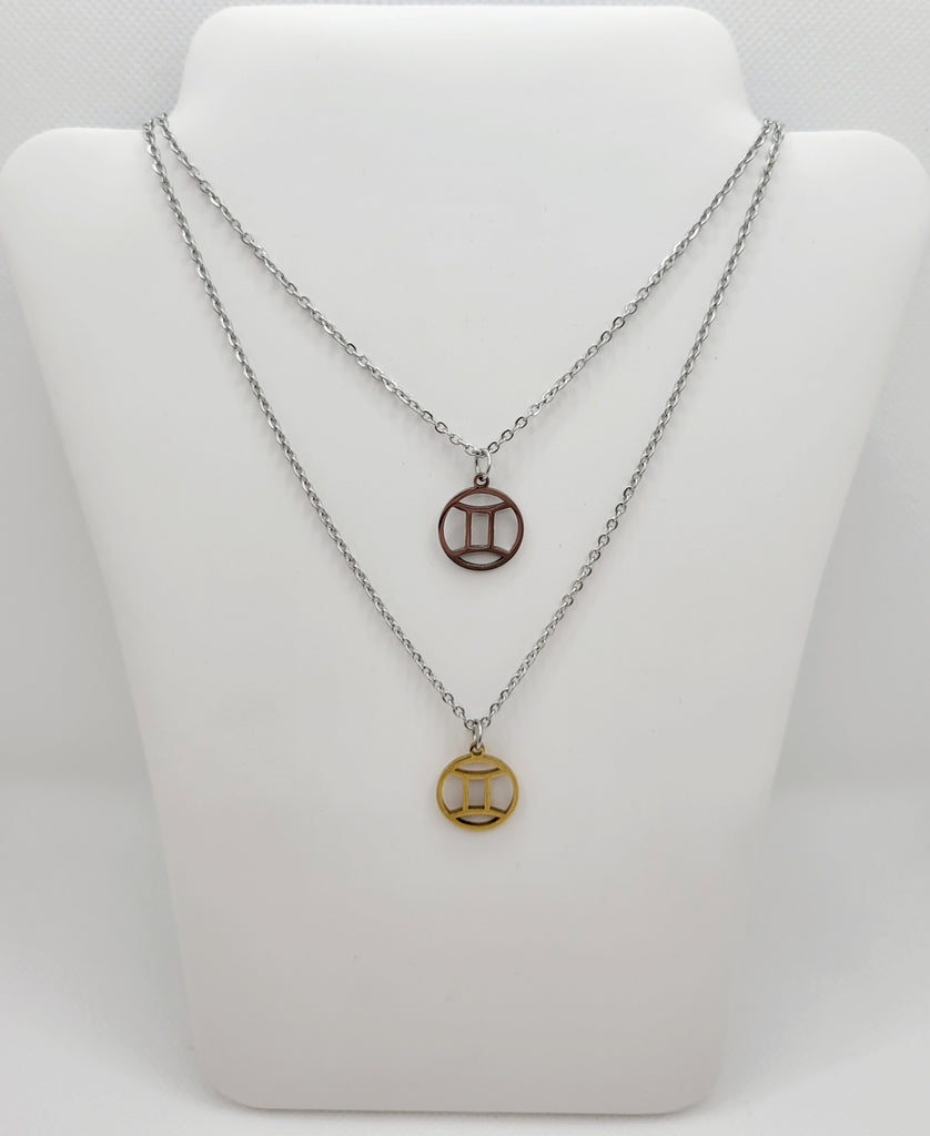Stainless steel Zodiac Necklaces Gemini ♊️