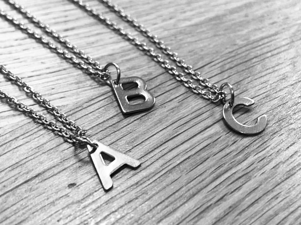 Initial Necklaces A-H
